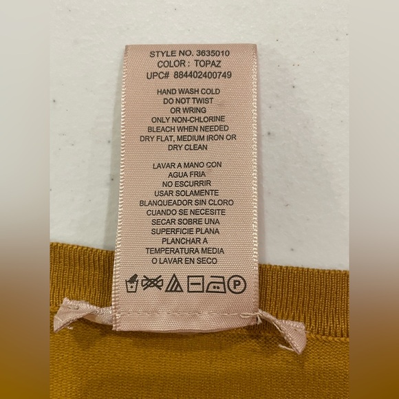 Philosophy Cardigan Gold Scoop Neck Button Front 3/4 Sleeves Knit Sz Large - Picture 4 of 11